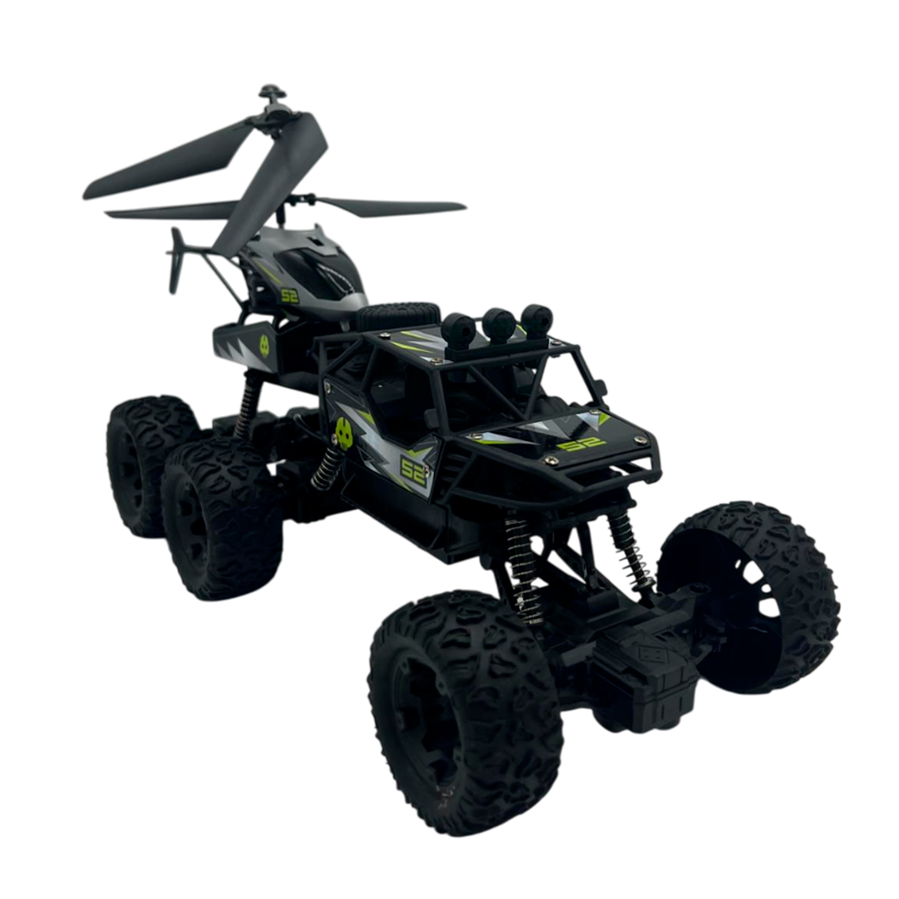 Ciclon tierra aire, un vehículo y un helicóptero con tecnología 2.4 GHz 5