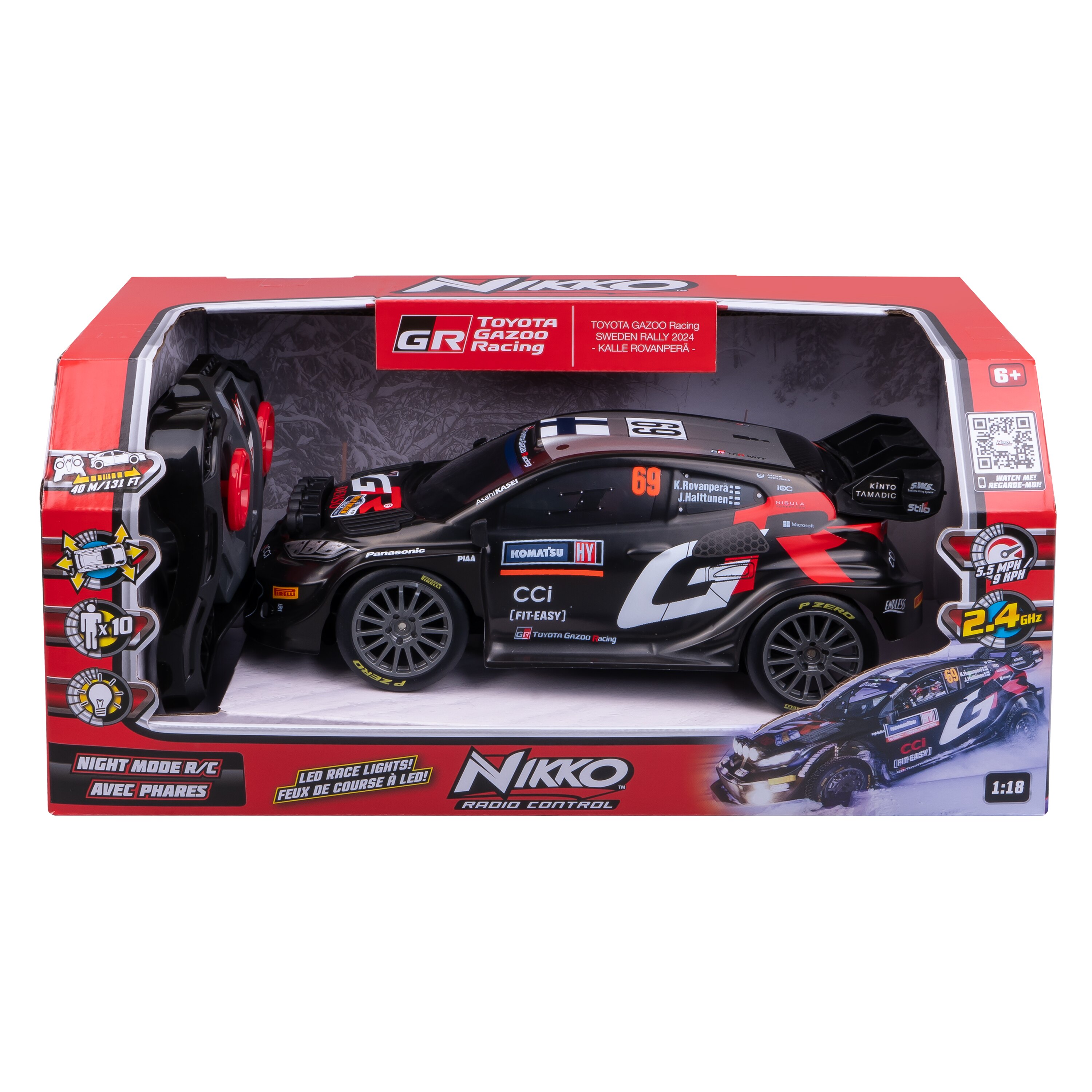 Coche radiocontrol 1.18 GR Toyota con luces Molto 13