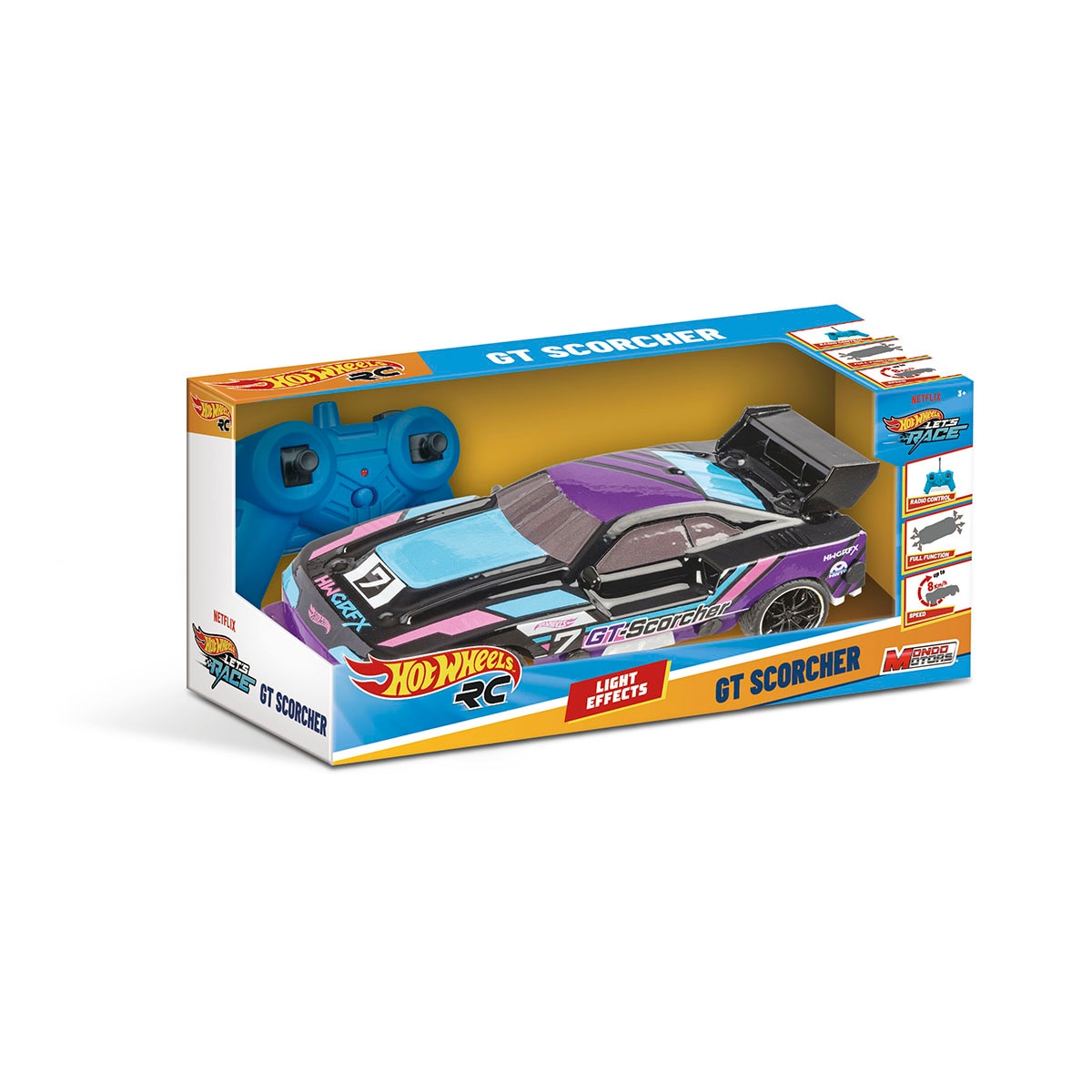 Imagen 0 de Coche radiocontrol 1:24 Hot Wheels Let's Race GT Scorcher Mondo