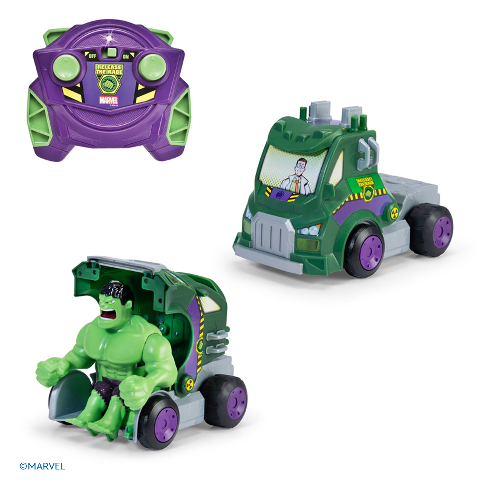 Coche radiocontrol Hulk Smash Up con sonidos Jada. 4