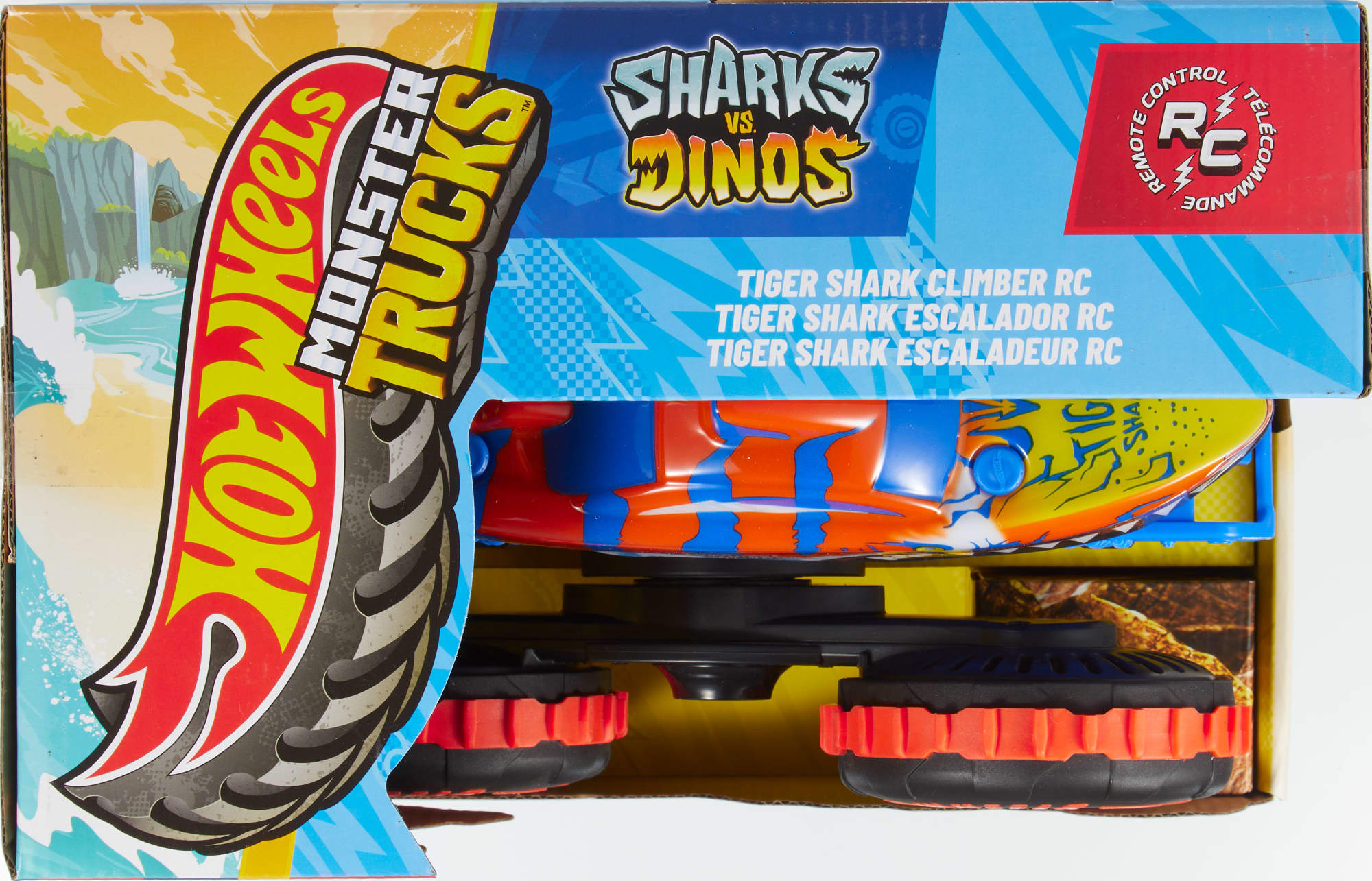 Radiocontrol Tiburones vs. Dinos Tiger Shark RC Hot Wheels 3