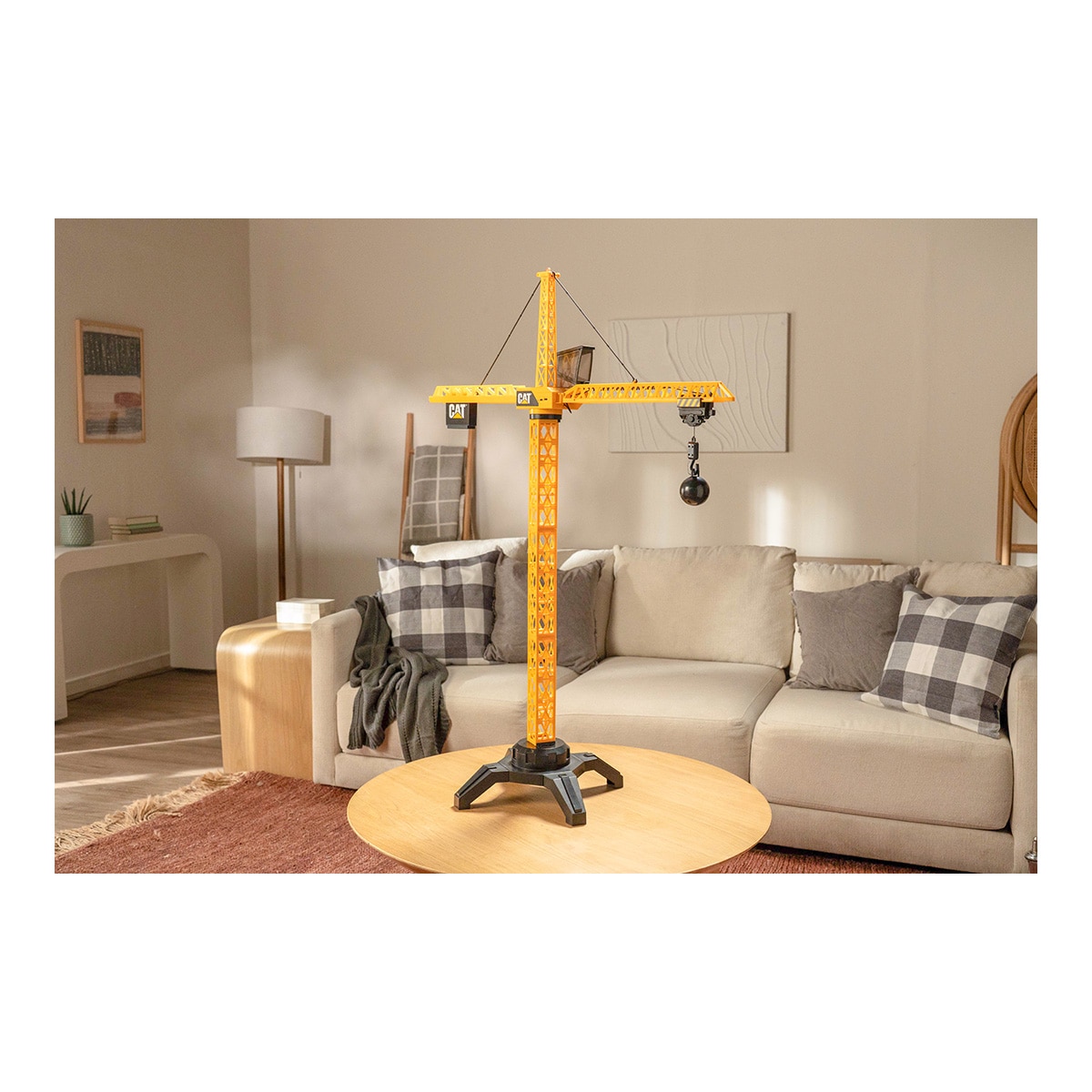 Grúa radiocontrol inalámbrica con rotación 360º y luces Cat Workforce Funrise Toys 5