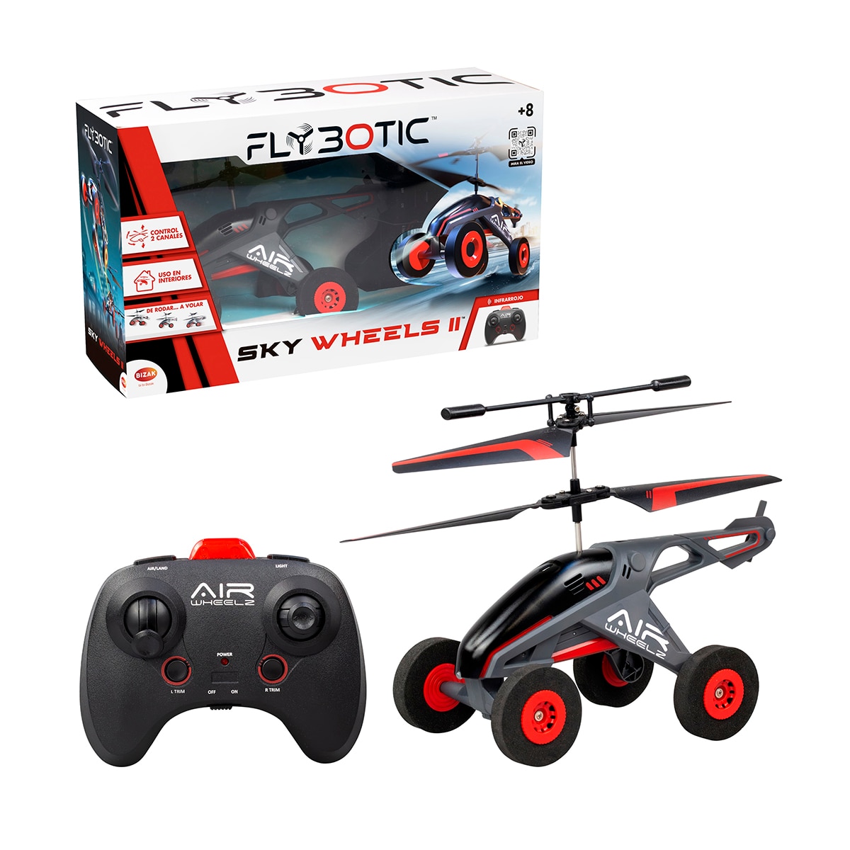 Helicóptero radio control Sky Wheels II Bizak 6