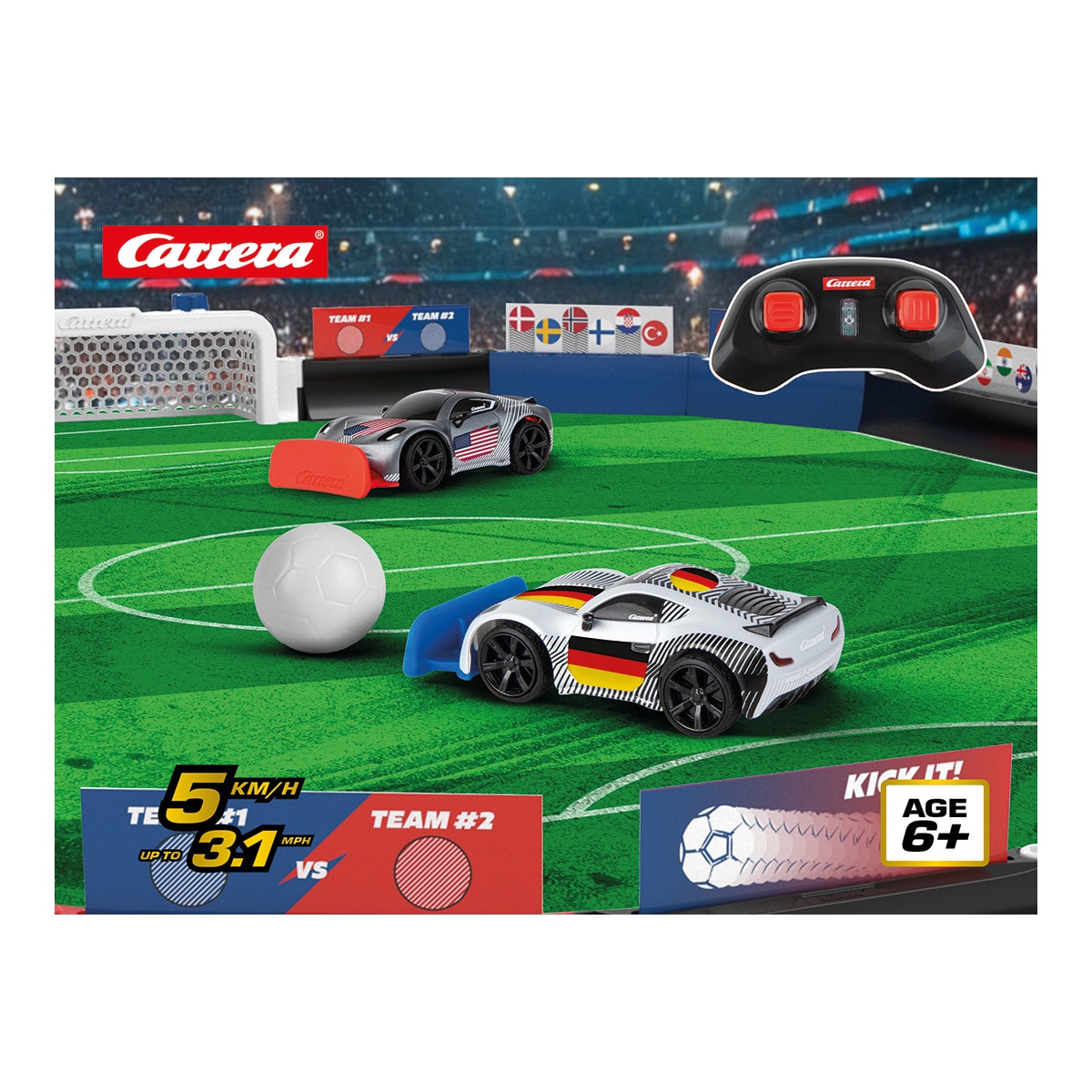 Juego de fútbol radio control 2,4GHz Carrera RC Soccer Set - World Championship Carrera RC 4