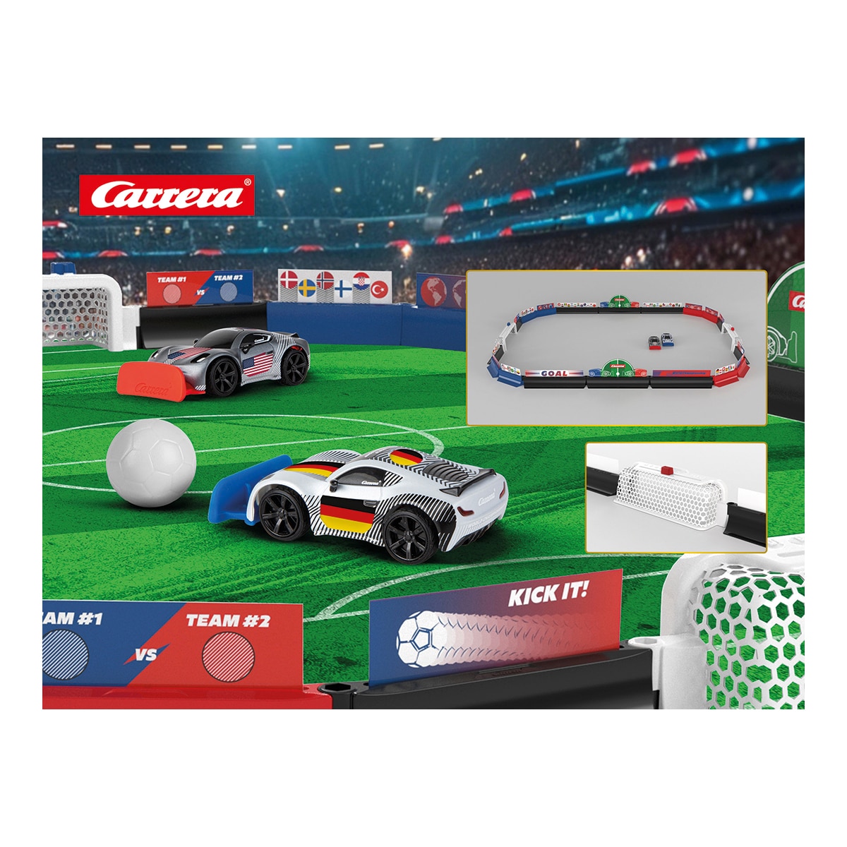 Juego de fútbol radio control 2,4GHz Carrera RC Soccer Set - World Championship Carrera RC 9
