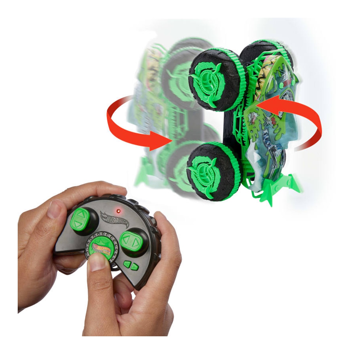 Vehículo anfibio teledirigido Monster Trucks Gator Bite RC Mutant Grip.Hot Wheels Mattel 2