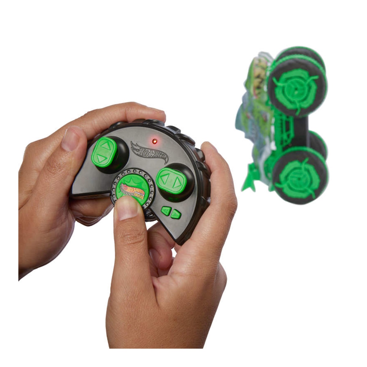 Vehículo anfibio teledirigido Monster Trucks Gator Bite RC Mutant Grip.Hot Wheels Mattel 3