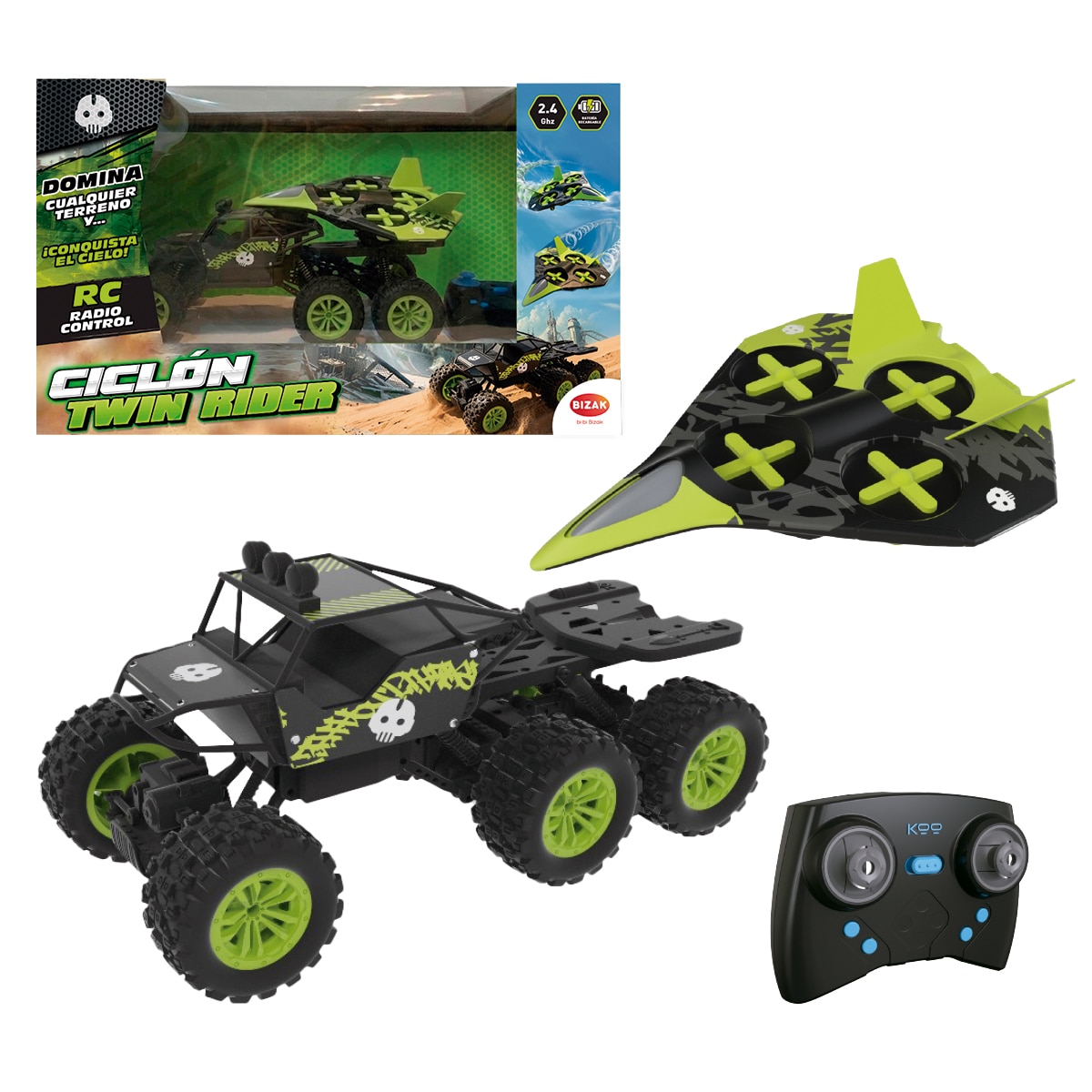 Vehículo Radio control Ciclón Twin Rider Bizak 1
