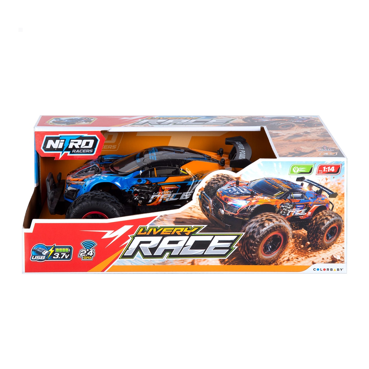 Coche Radiocontrol 1:14 Off Road Nitro Speed Go Modelos Surtidos Colorbaby 5