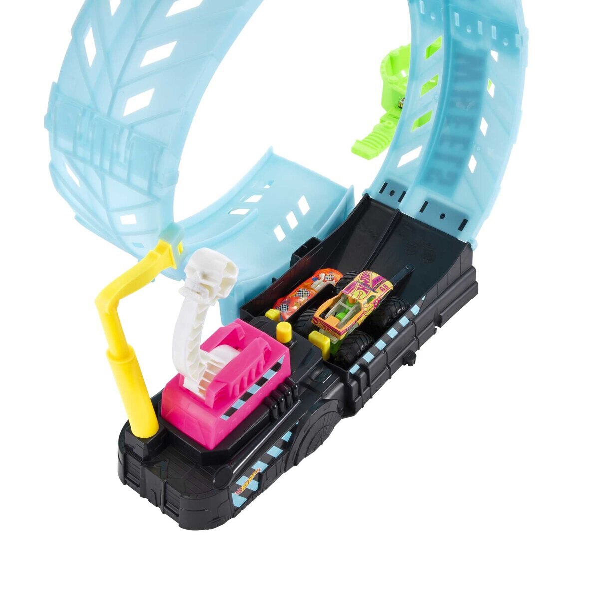 Hot Wheels Monster Trucks Glow Reto looping extremo Pista de coches 3