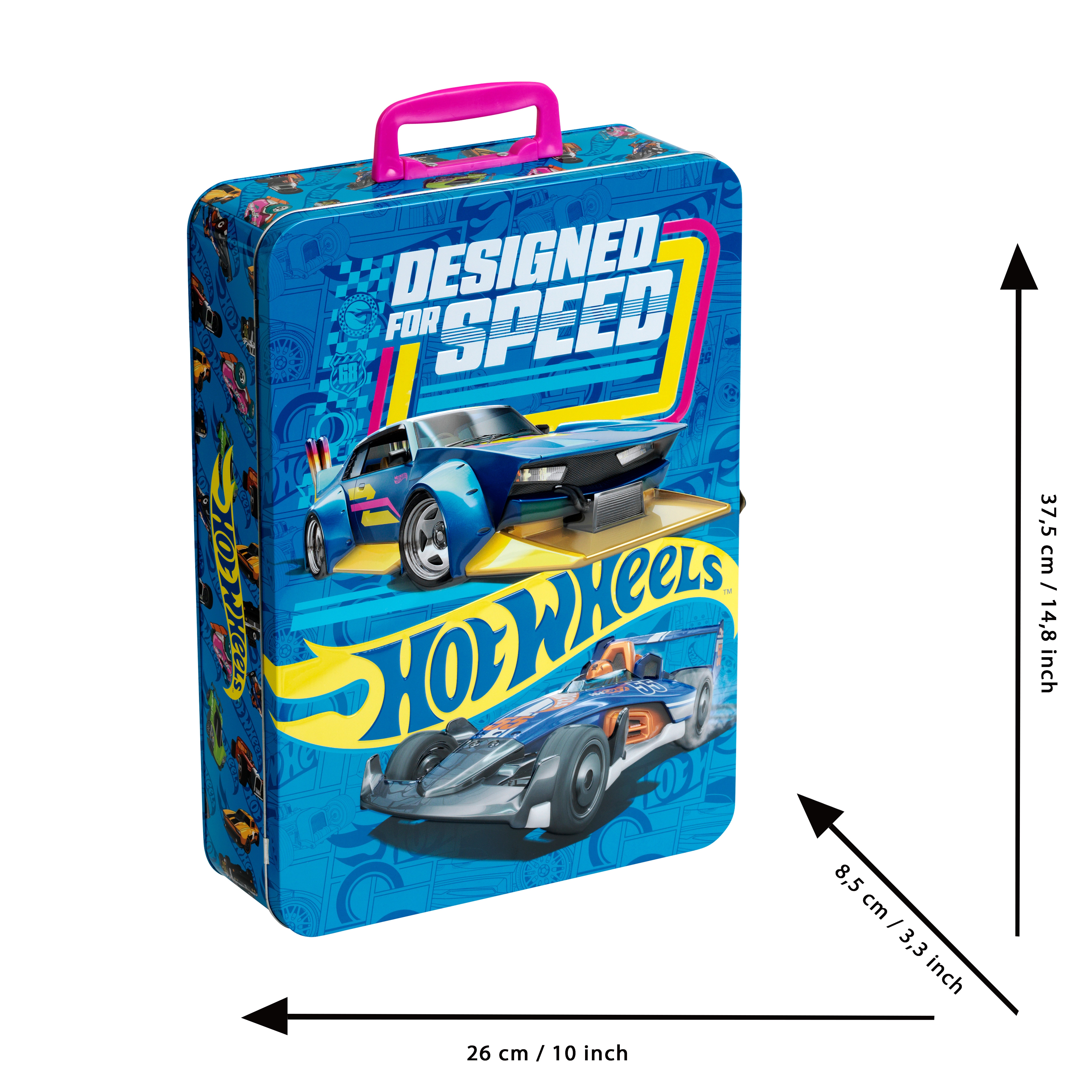Estuche colección Hot Wheels metal grande 5