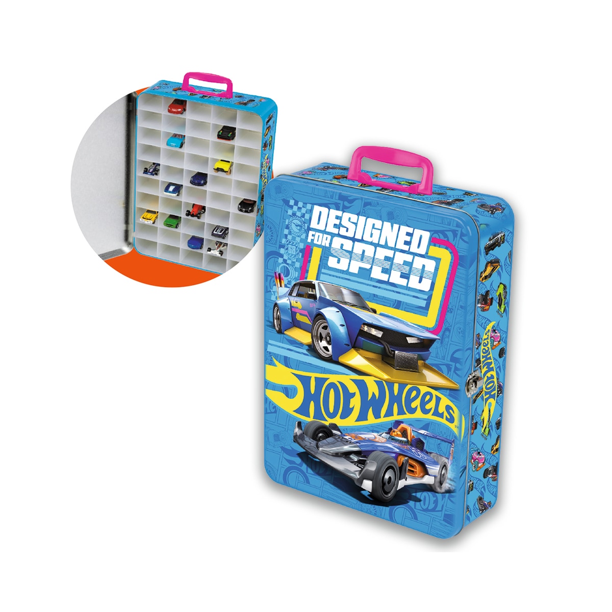 Estuche colección Hot Wheels metal grande 8