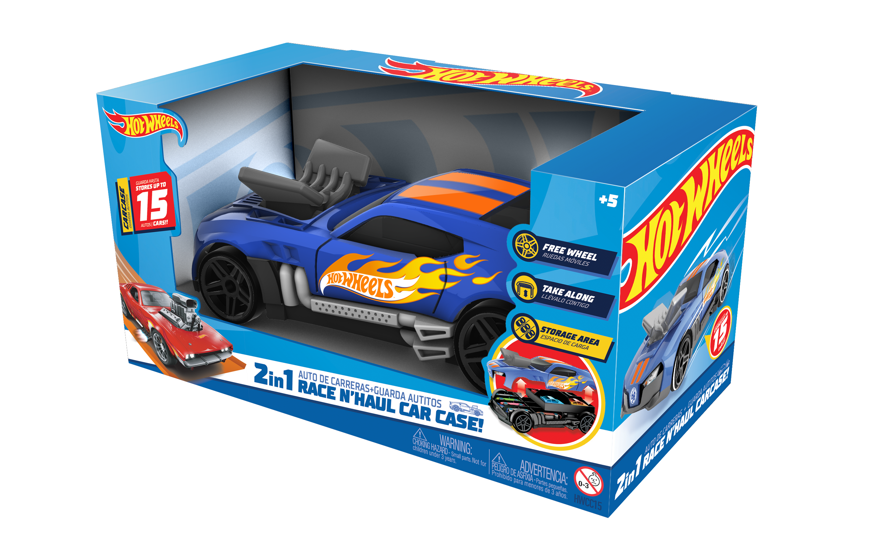 Coche de carreras portacoches Hot Wheels 2 en 1 2