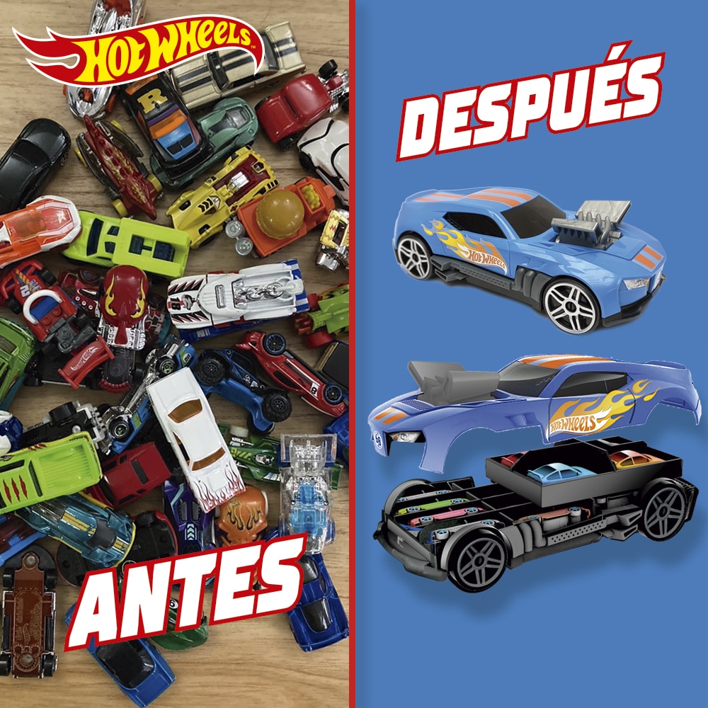 Coche de carreras portacoches Hot Wheels 2 en 1 6