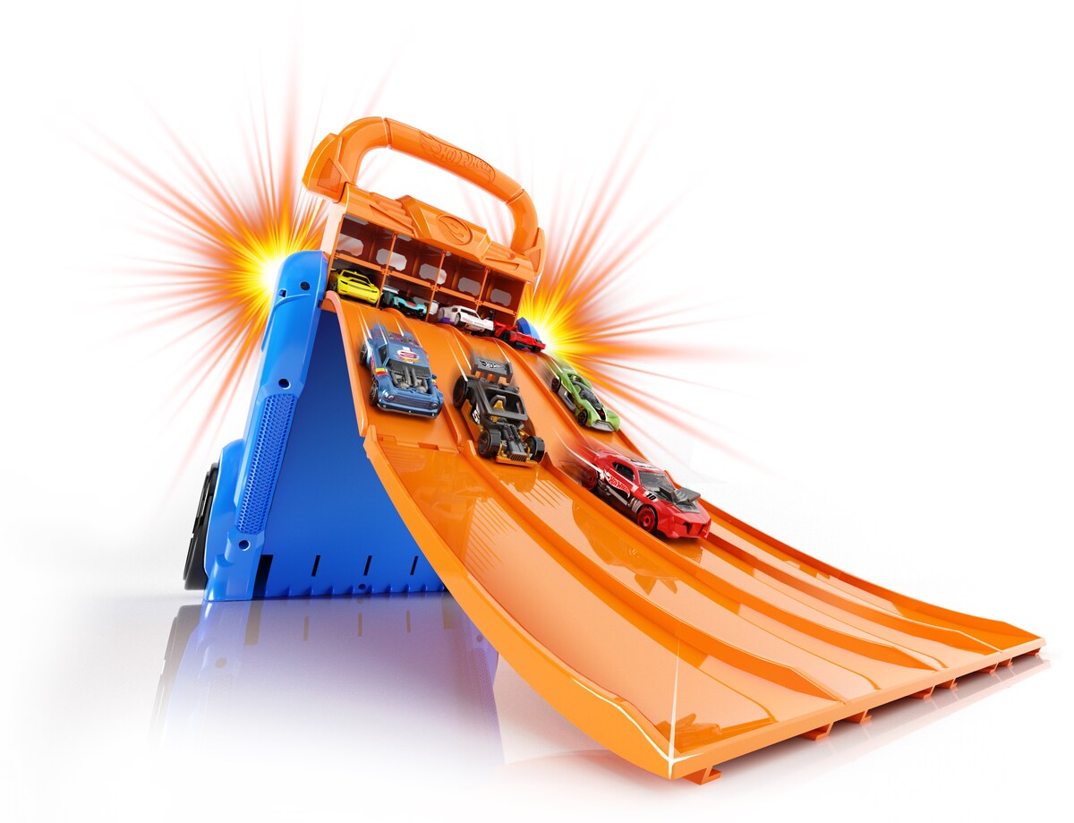 Guardacoches / Lanzador 2 en 1 Hot Wheels 4