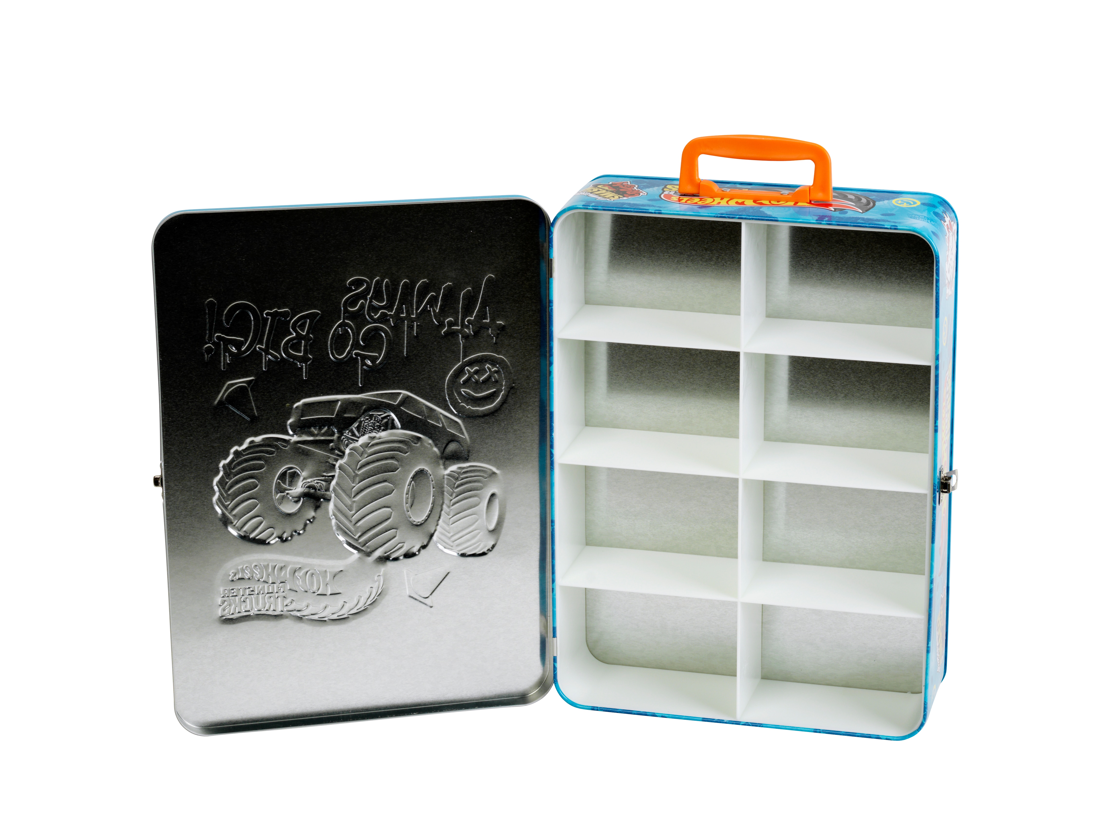 Estuche de metal para 8 coches Monster Truck Hot Wheels 4