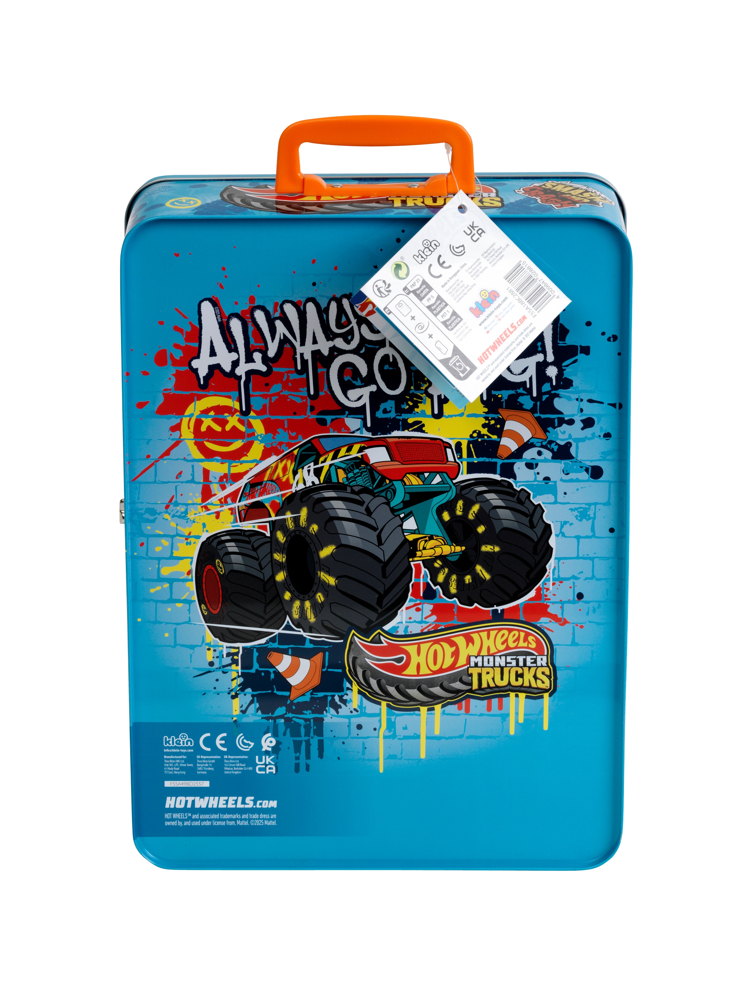 Estuche de metal para 8 coches Monster Truck Hot Wheels 6