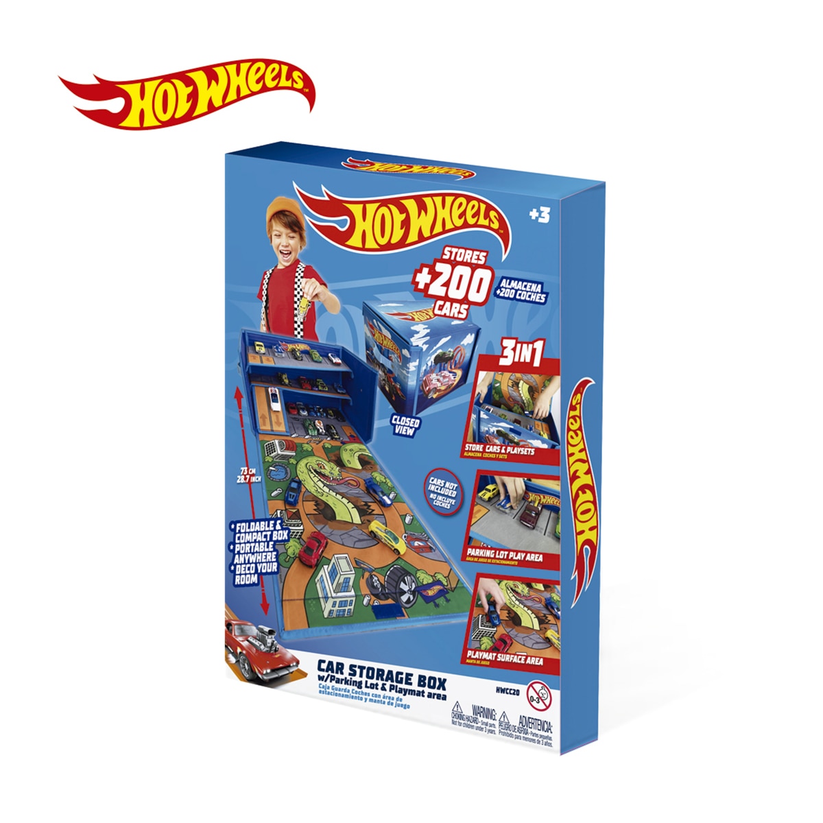 Caja organizadora de coches con pista y Area de juego Hot Wheels Cefa Toys 4