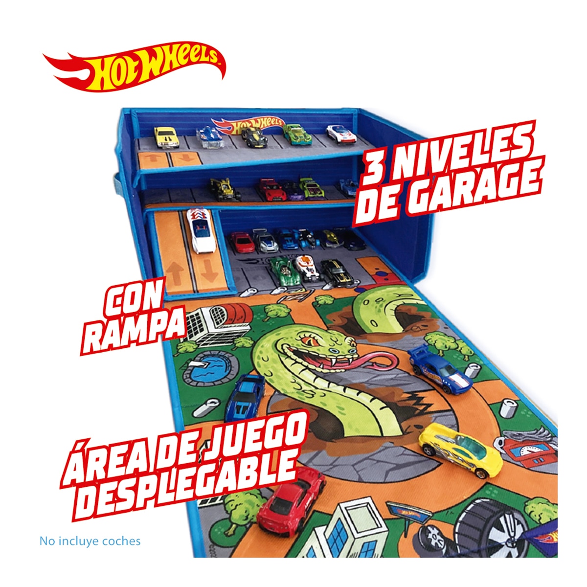 Caja organizadora de coches con pista y Area de juego Hot Wheels Cefa Toys 7