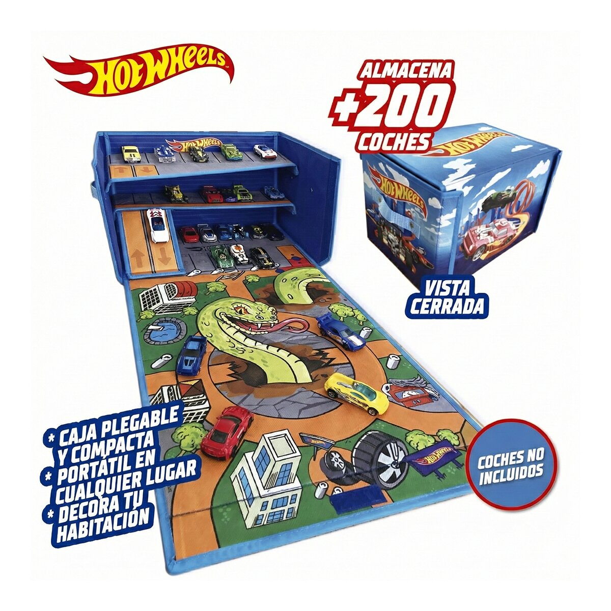 Caja organizadora de coches con pista y Area de juego Hot Wheels Cefa Toys 9