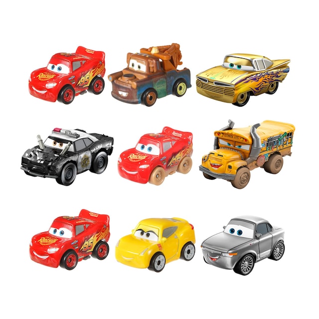 Pack de 3 mini vehículos coches de juguete modelos surtidos Disney Cars