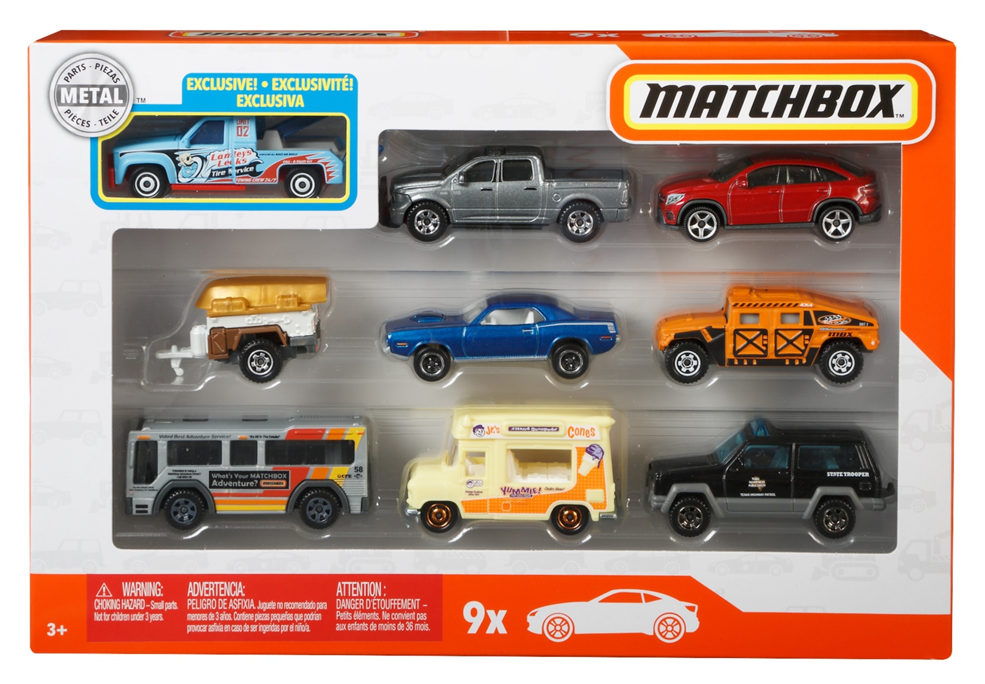 Pack 9 coches de juguete vehículos Matchbox modelos surtidos 2