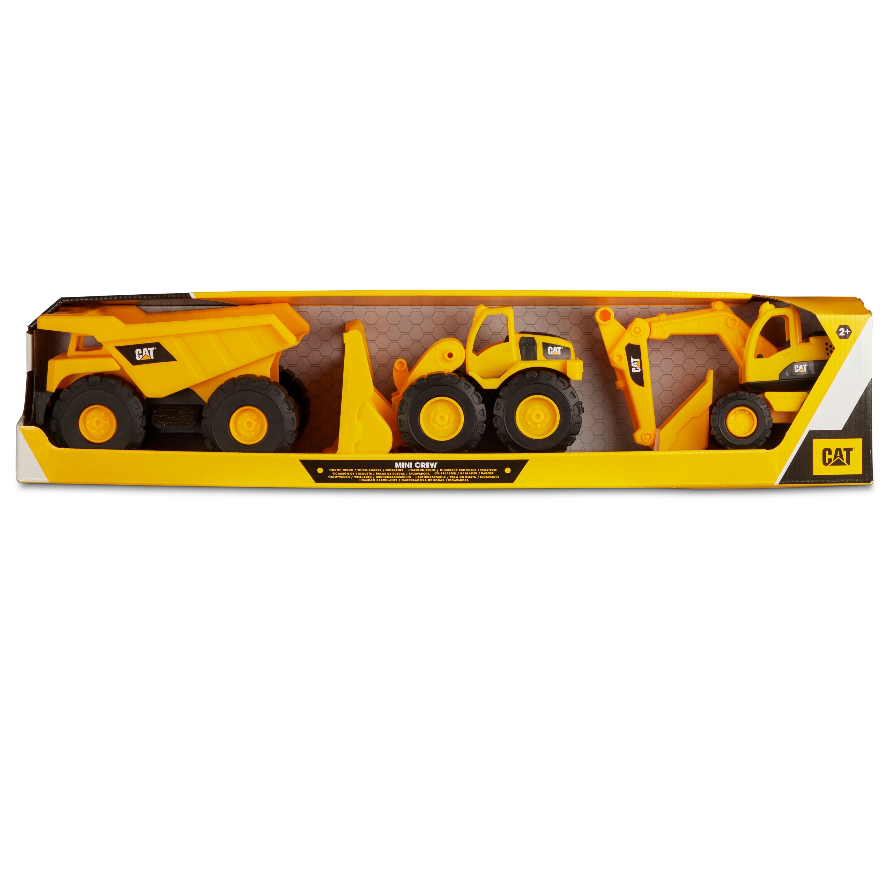 Pack de 3 Vehículos 18cms - Volquete, Pala cargadora y excavadora de ruedas 2