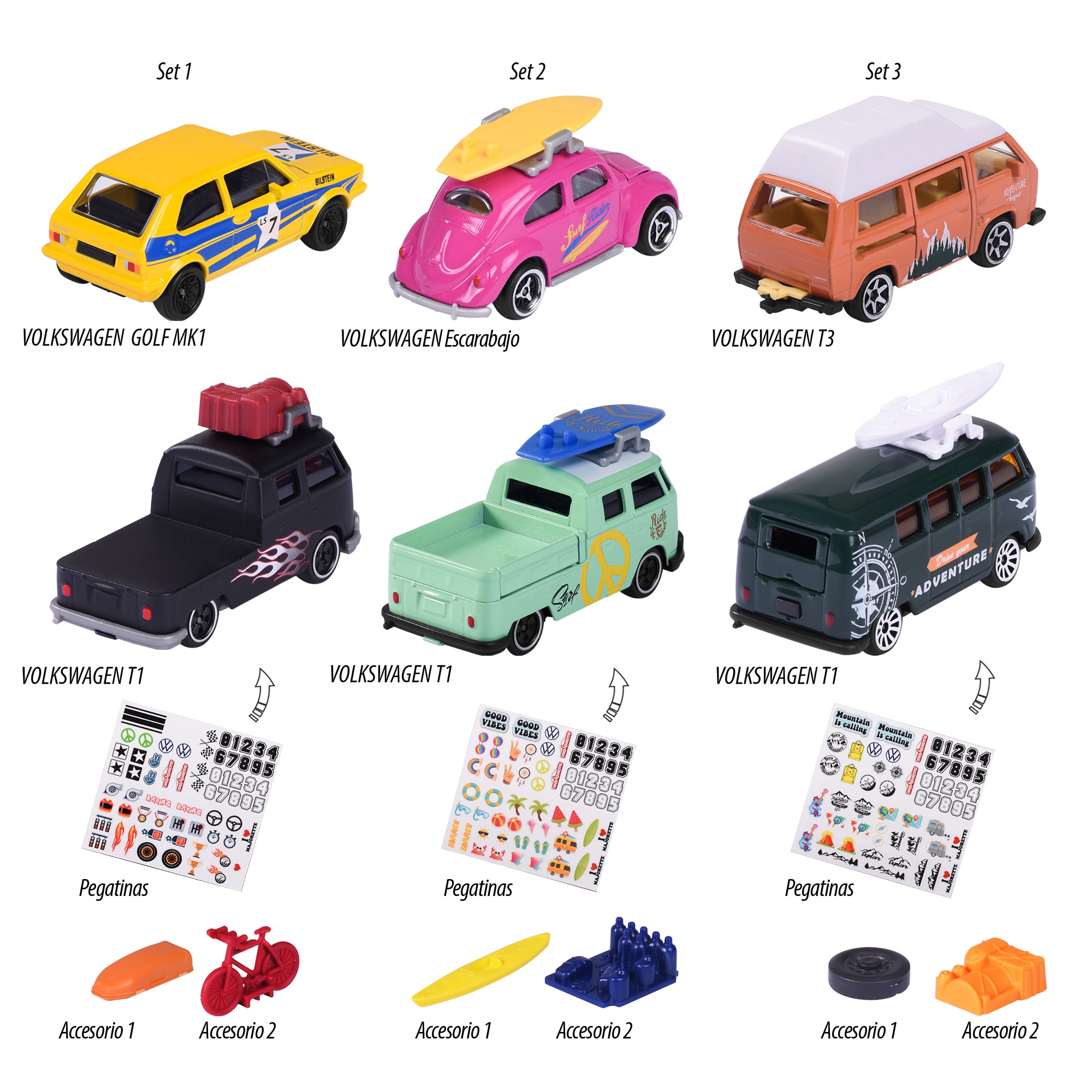 Set 2 coches Volkswagen the originals 3 surt 3