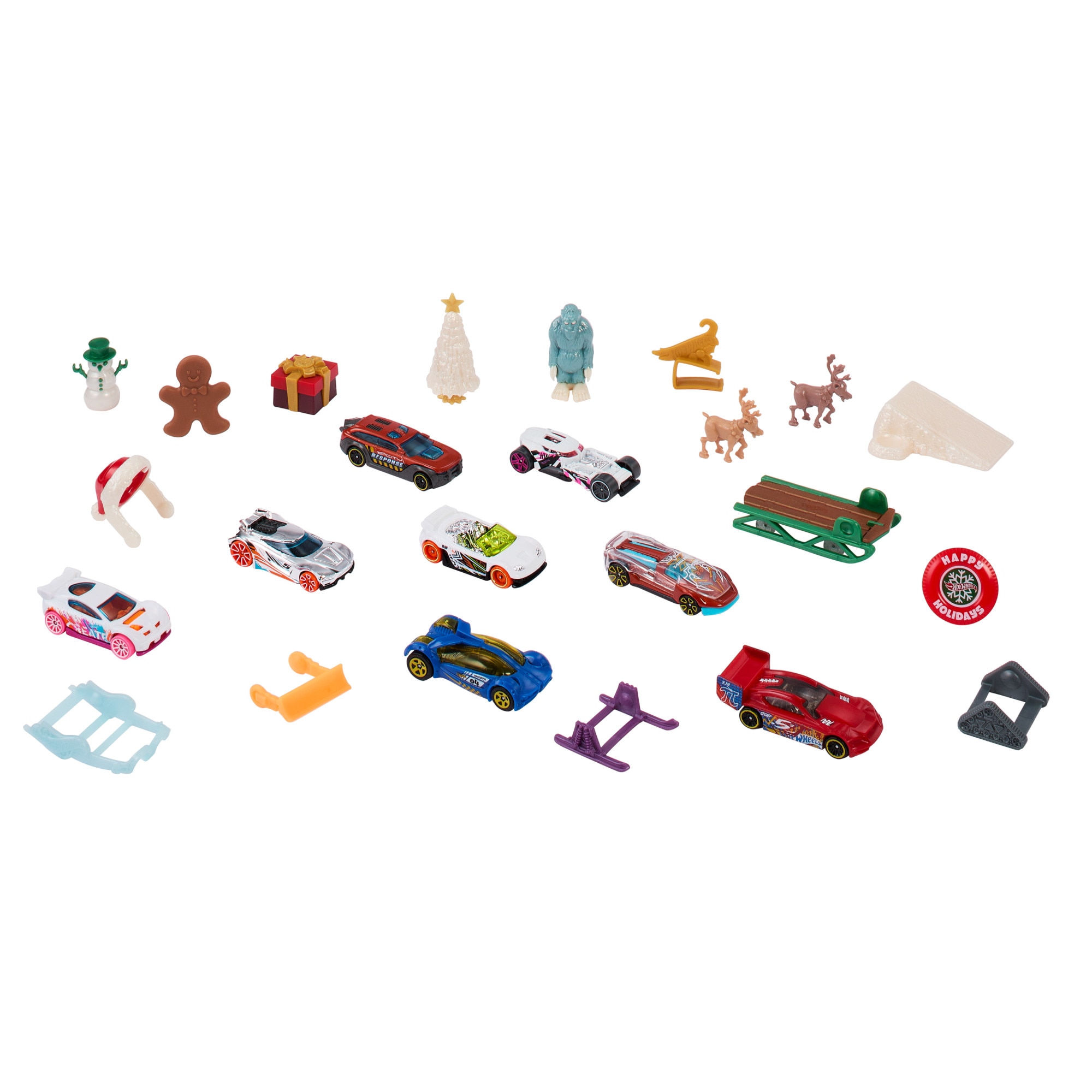 Calendario de adviento surtido con coches de juguete y accesorios Hot Wheels 3