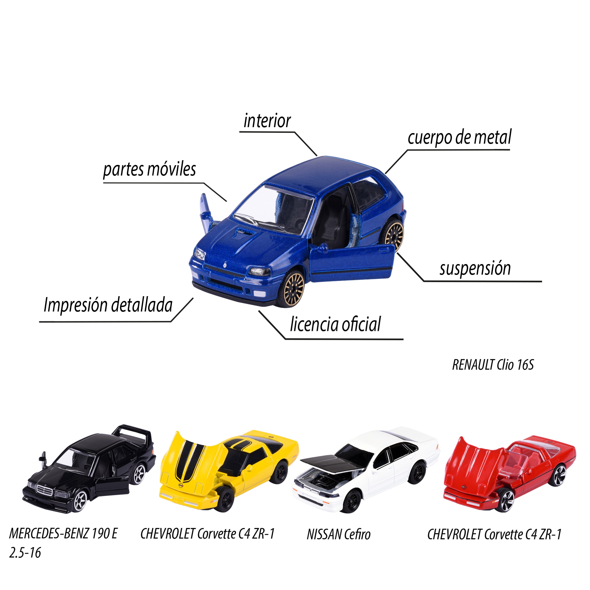Pack 5 Vehículos Jóvenes 90s Majorette 4
