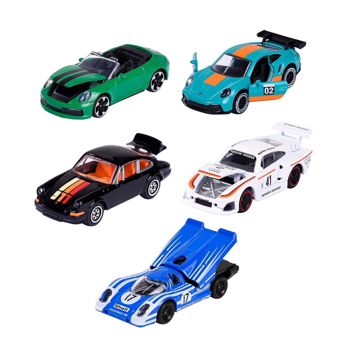 Imagen 0 de Pack 5 coches Porsche Motorsport Majorette