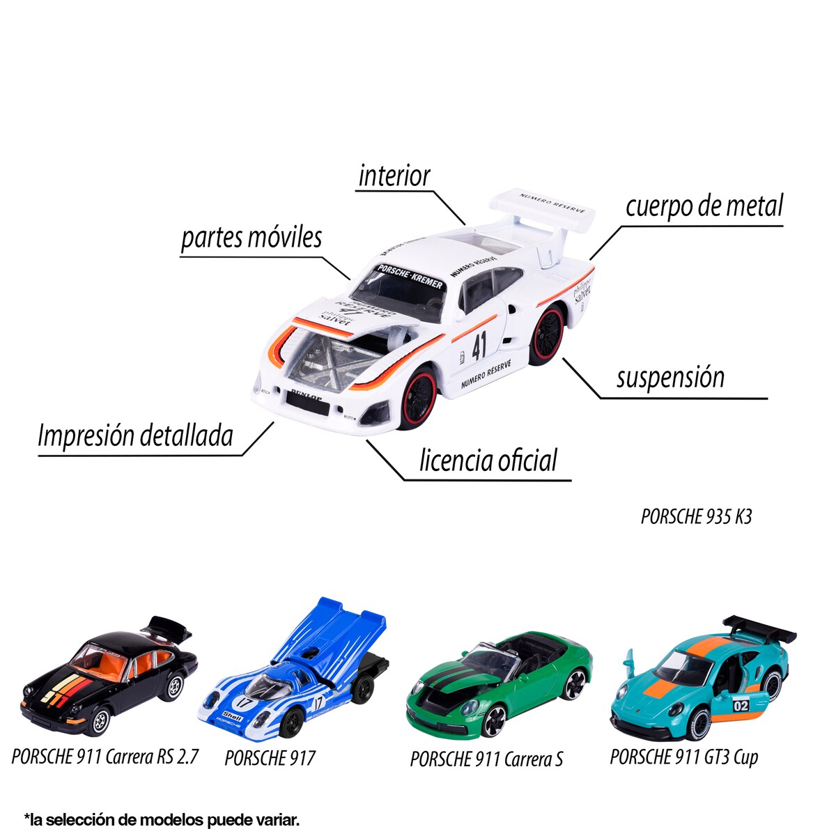 Pack 5 coches Porsche Motorsport Majorette 3