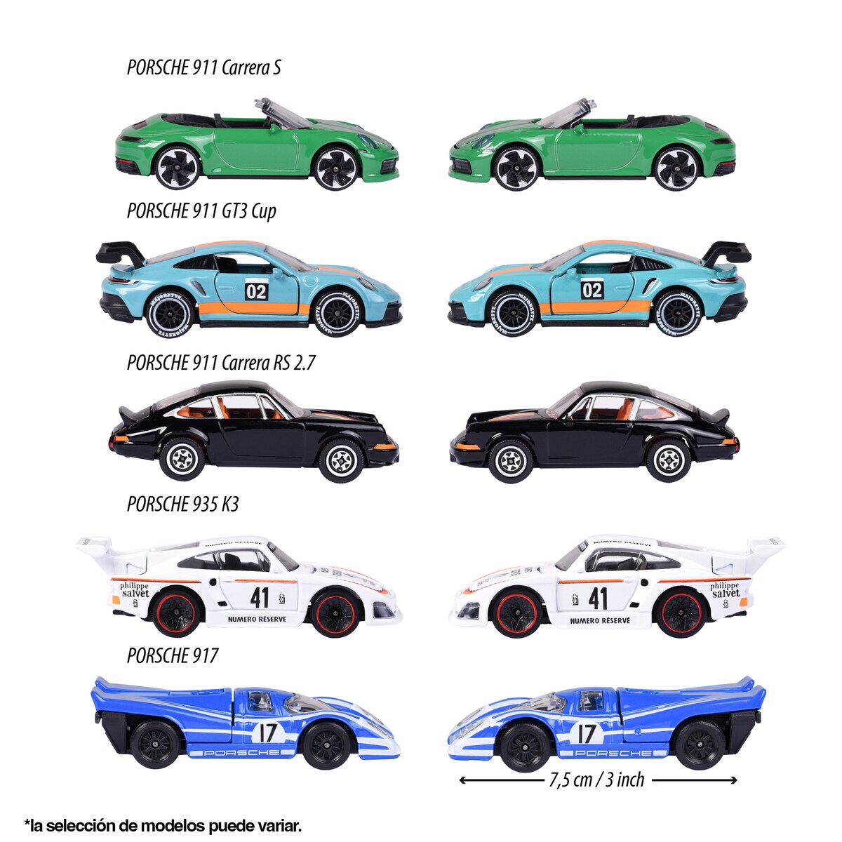 Pack 5 coches Porsche Motorsport Majorette 5