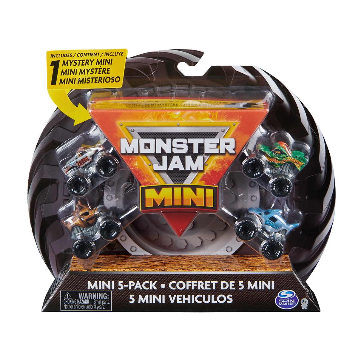 Imagen 0 de Pack 5 Mini Camiones Monster Jam modelos surtidos
