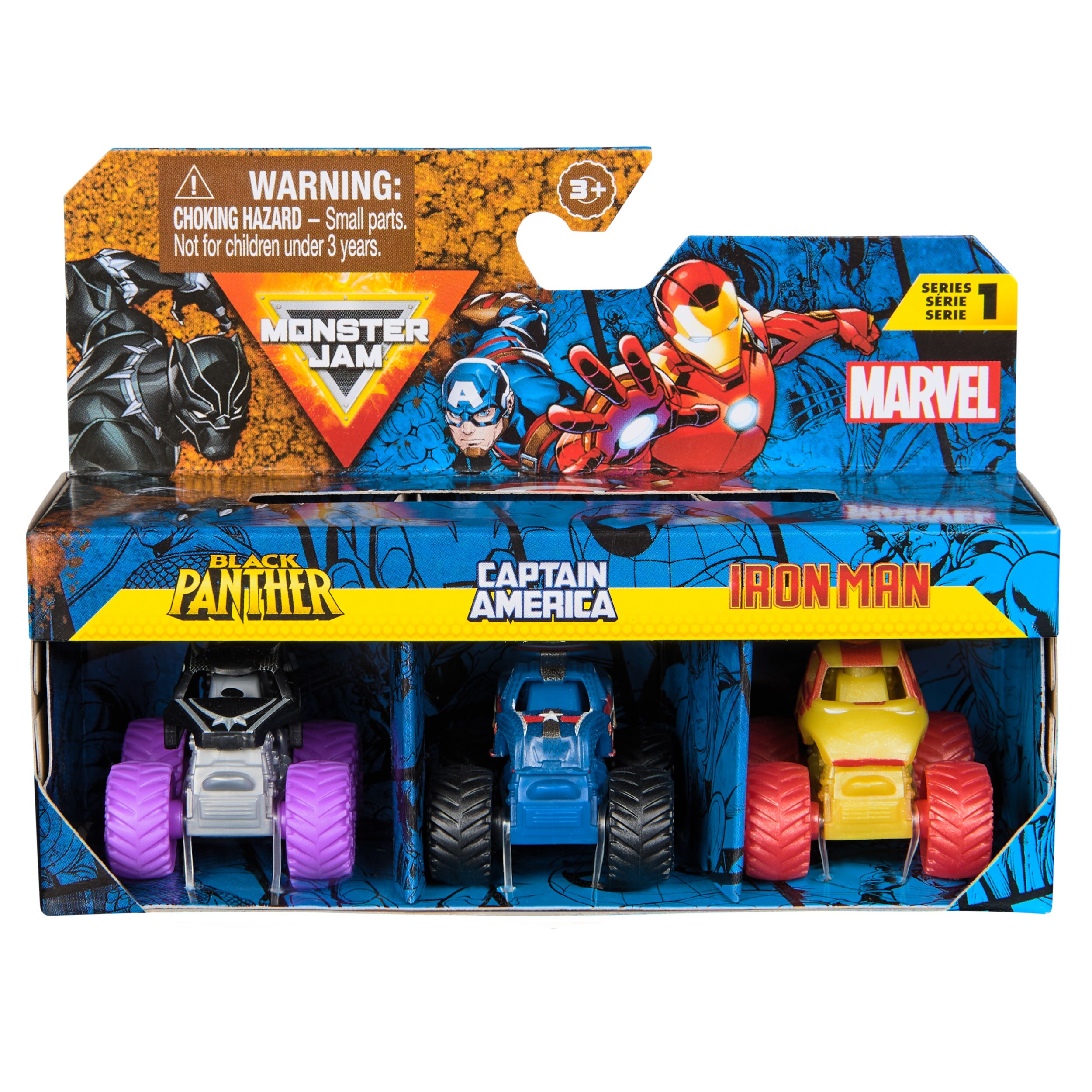 Pack 3 camiones Mini Marvel Monster Jam 2