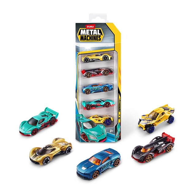 Pack 5 Vehiculos Metal Machines