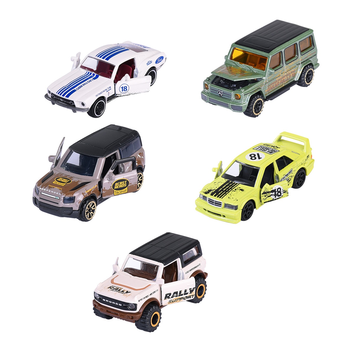 Imagen 0 de Pack 5 coches Serie Cast-Heads Gift Majorette