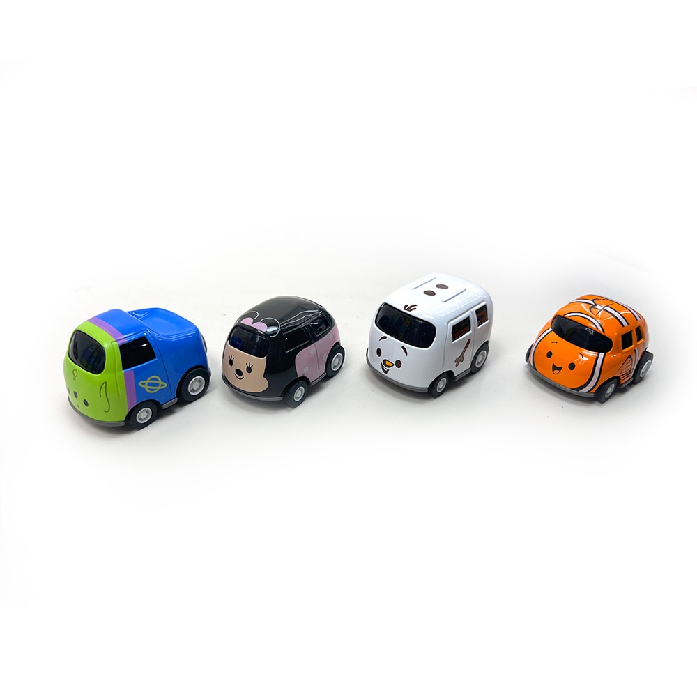 Pack 4 Vehículos de juguete Mini Cute Disney Bandai modelos surtidos 7