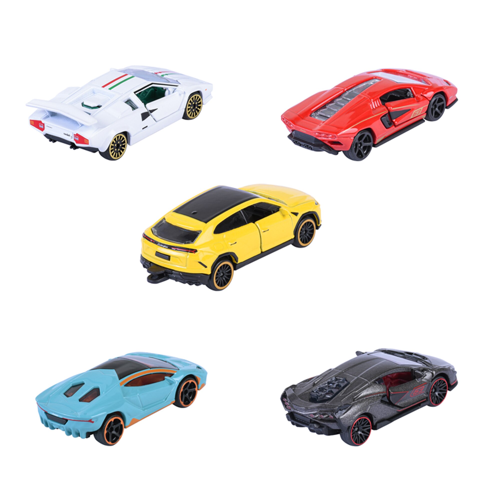 Set de 5 coches de metal Lamborghini Majorette 2