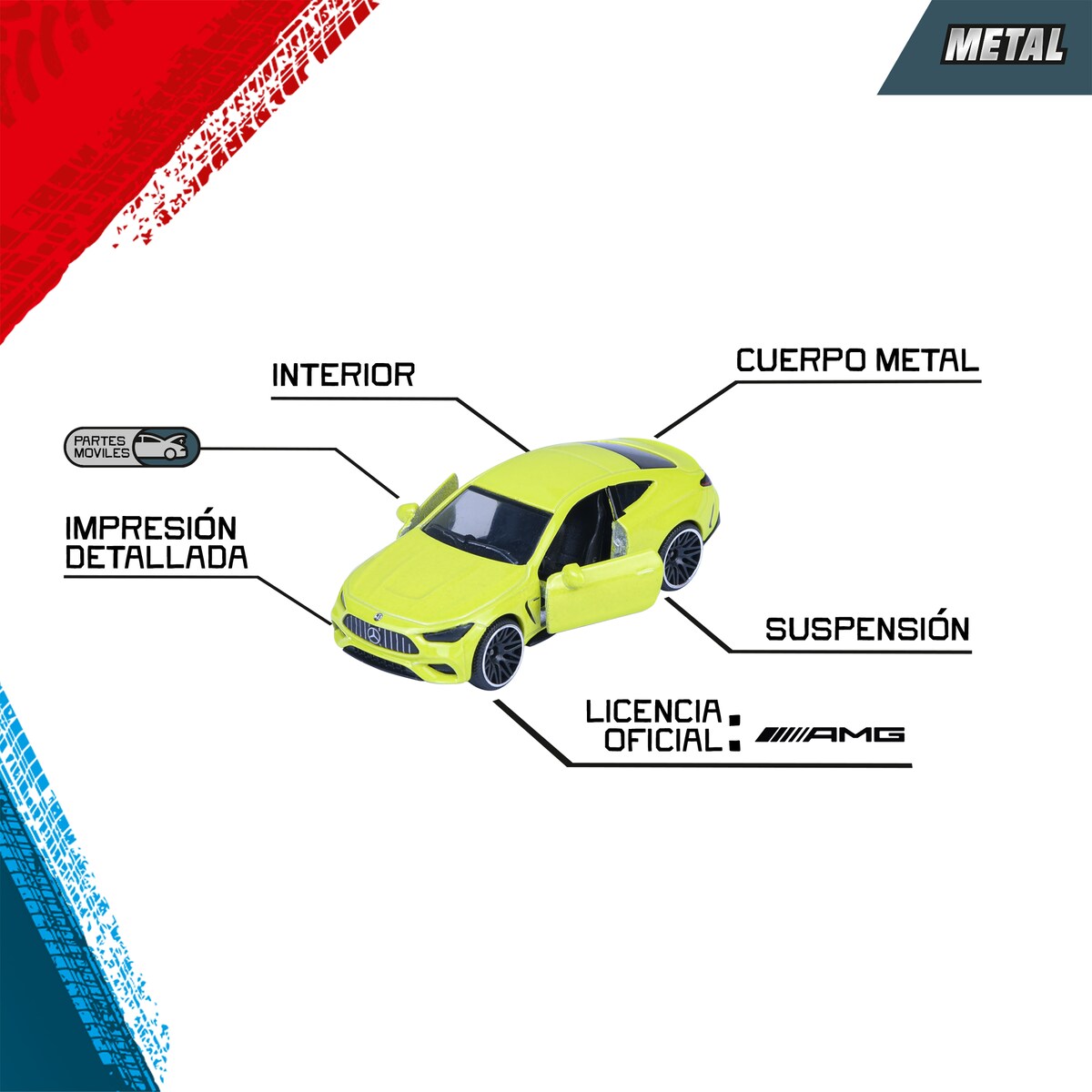 Set de 5 coches de metal Mercedes AMG Majorette 4