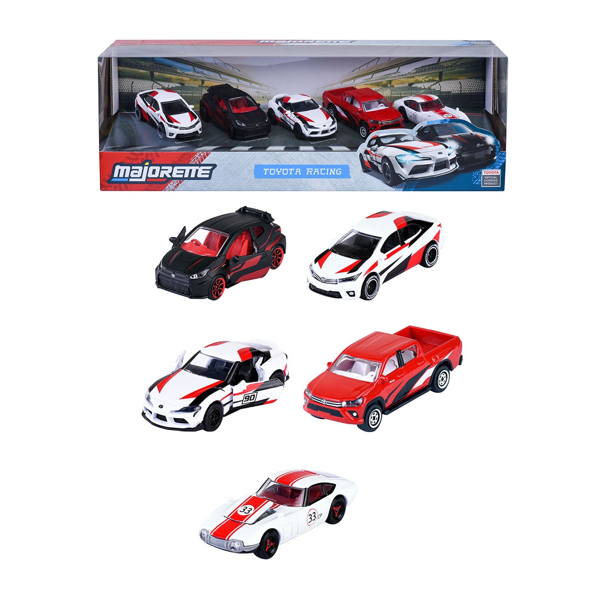 Imagen 0 de Set 5 Coches de metal a escala 1:64 Ride Cool Japan Toyota Racing Majorette