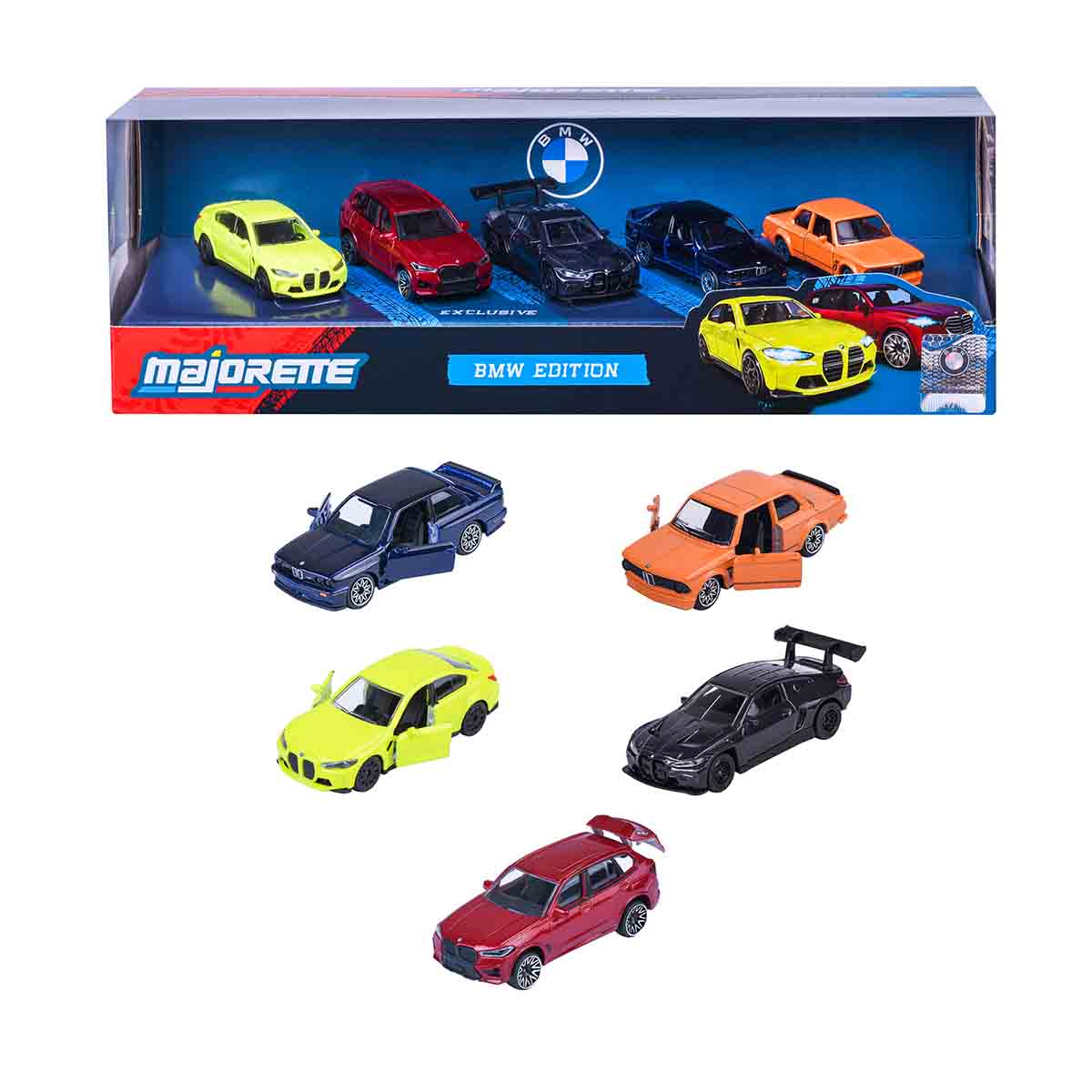 Imagen 0 de Set Giftpack de 5 coches de metal BMW de 7,5 cm Majorette