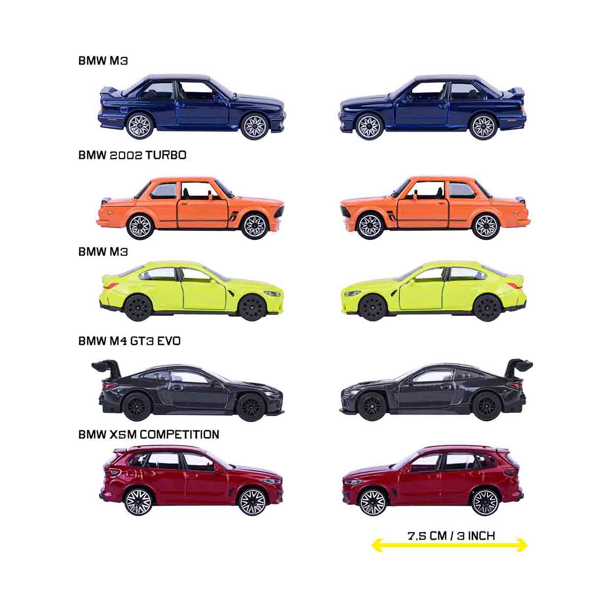 Set Giftpack de 5 coches de metal BMW de 7,5 cm Majorette 4