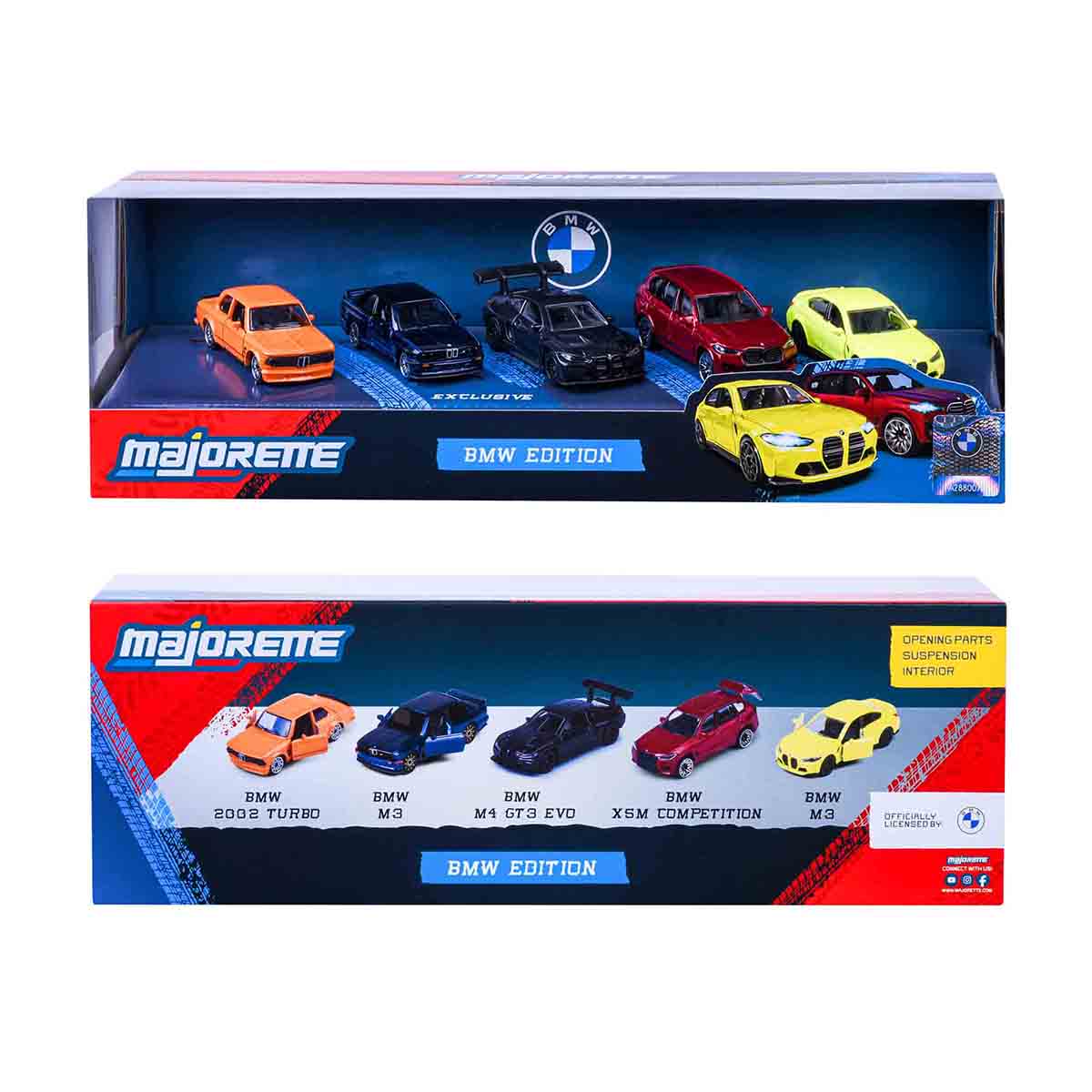 Set Giftpack de 5 coches de metal BMW de 7,5 cm Majorette 8