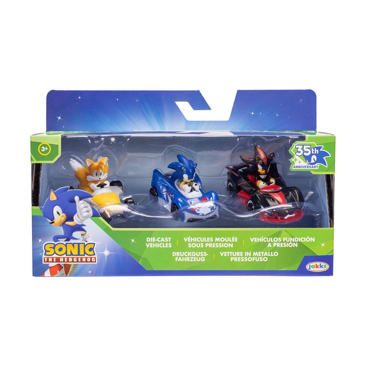 Imagen 0 de Pack 3 Vehículos Die Cast 1:64 Wave 10 Sonic The Hedgehog Jakks