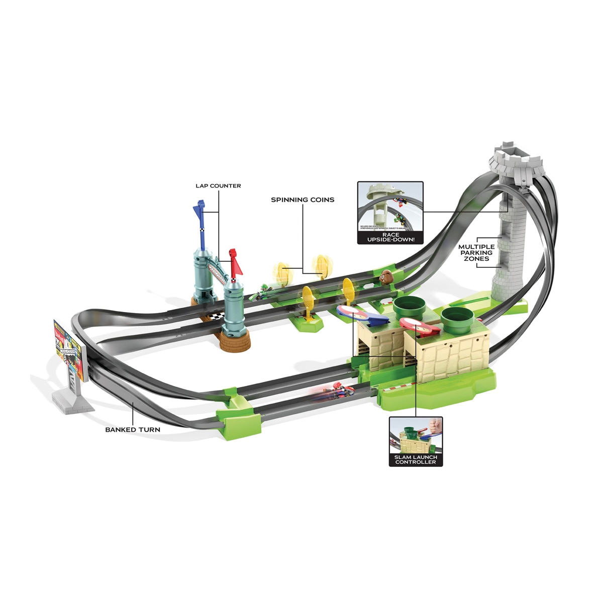 Pista de coches de juguete Mario Kart Hot Wheels 5