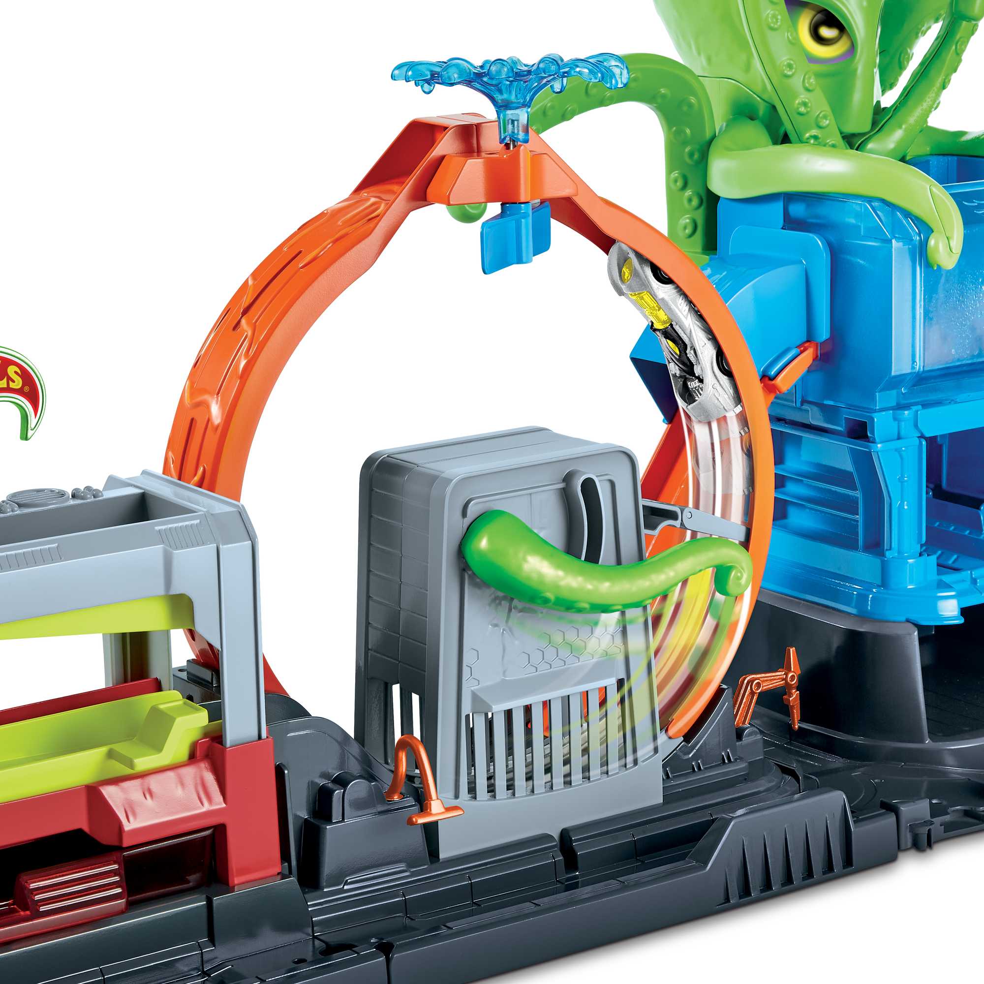 Lavadero de vehículos Pulpo Color Reveal pista de coches de juguete incluye 1 vehículo die-cast Hot Wheels City 5