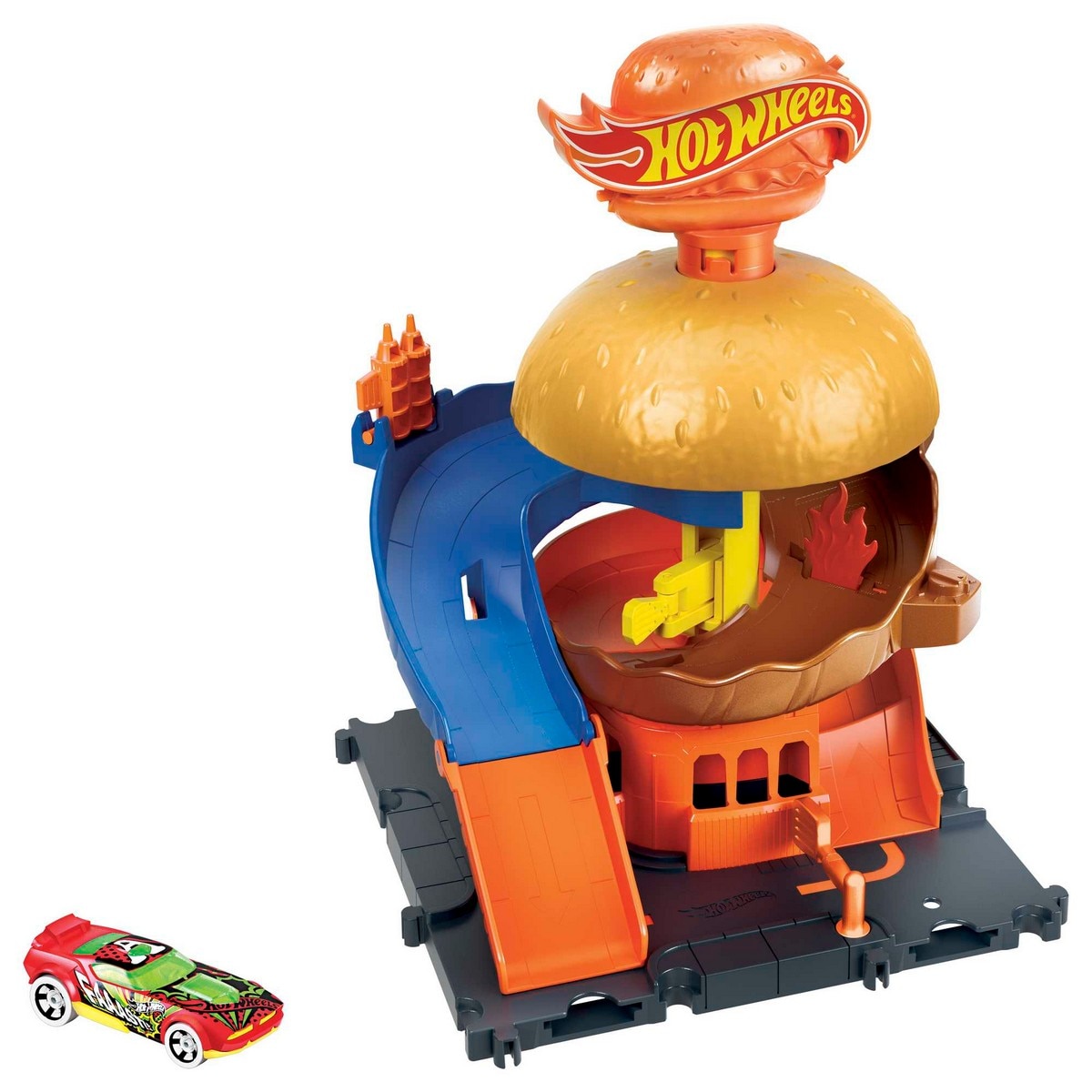 Hot Wheels City Centro de la ciudad, surtido de pistas para coches de juguete 5