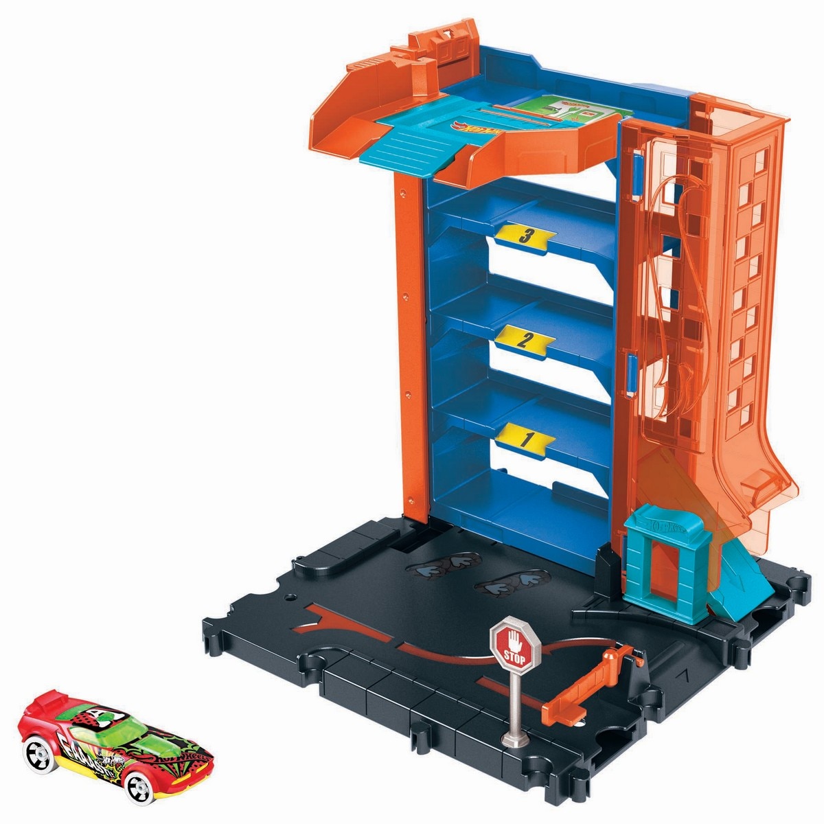Hot Wheels City Centro de la ciudad, surtido de pistas para coches de juguete 7