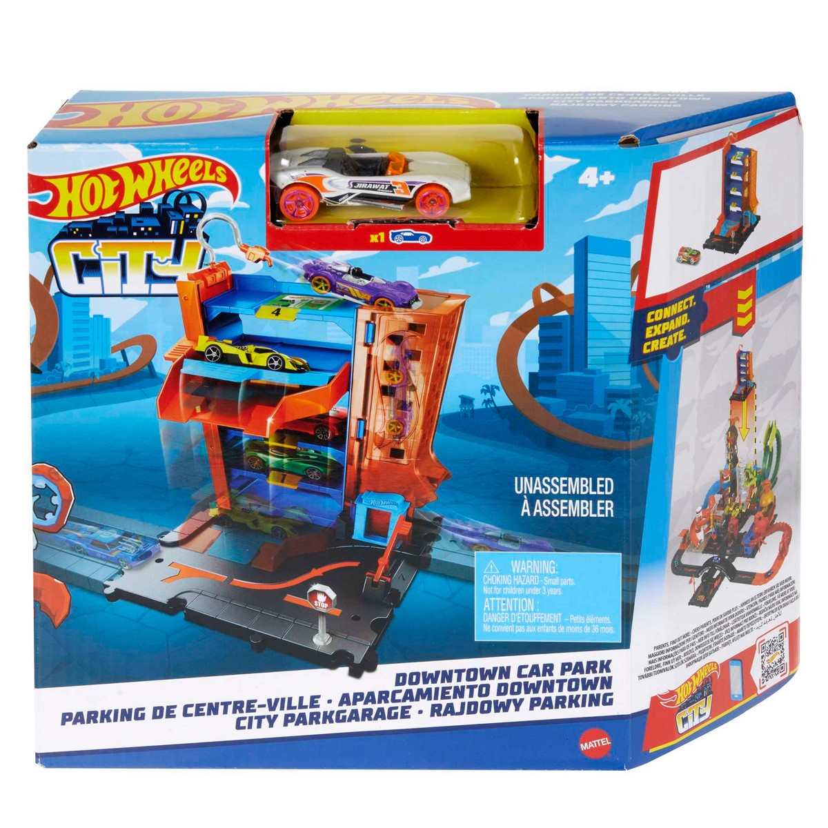 Hot Wheels City Centro de la ciudad, surtido de pistas para coches de juguete 8